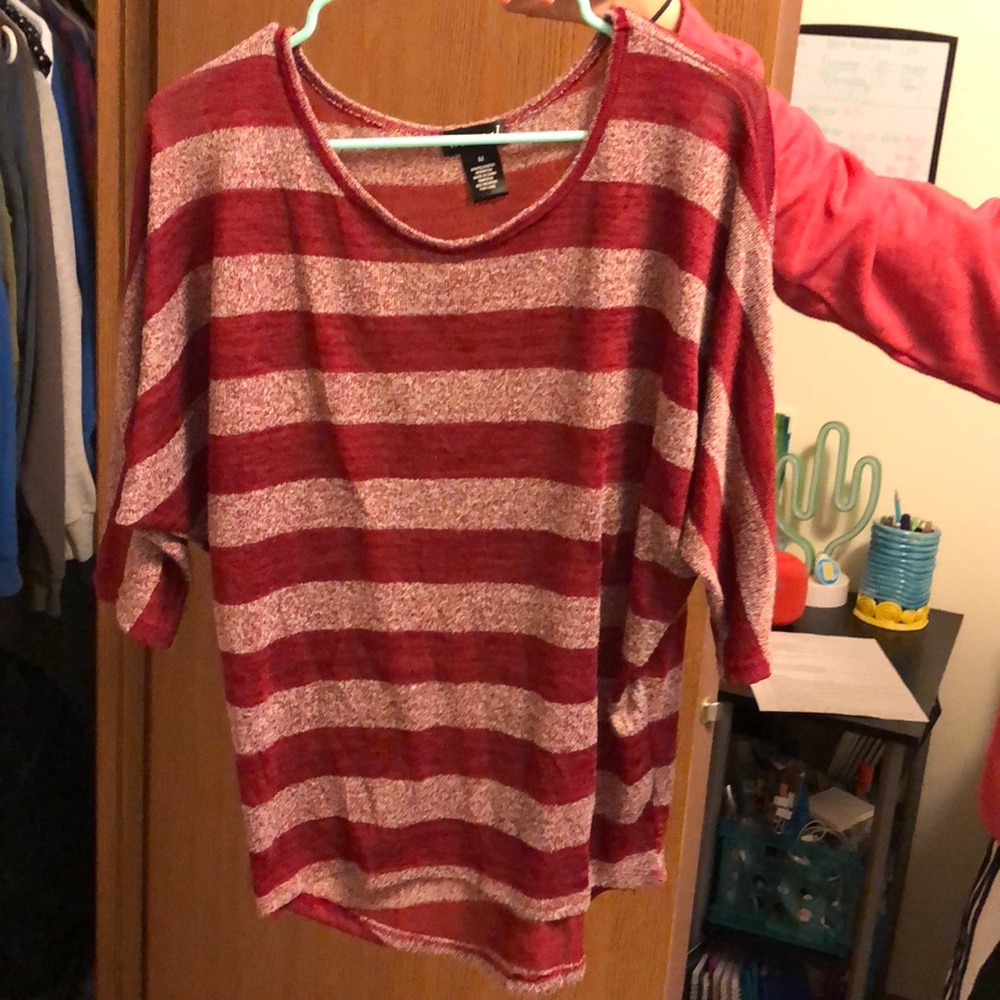 Sheer striped dress shirt